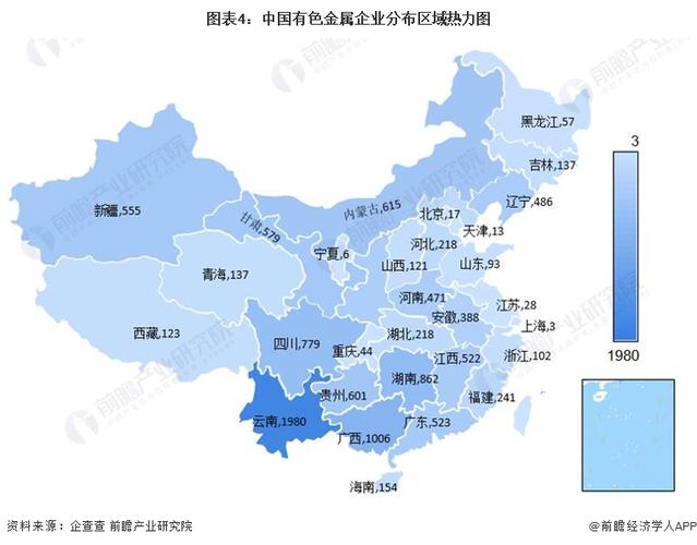 干货有色金属行业产业链全景梳理及区域热力地图